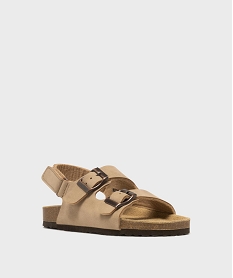 sandales a bride scratch et semelle interieure cuir anatomique garcon - 5 miles beige standardL431001_2