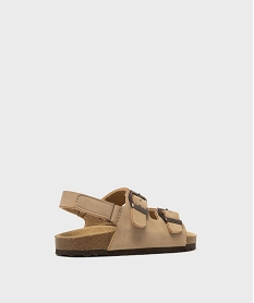 sandales a bride scratch et semelle interieure cuir anatomique garcon - 5 miles beige standardL431001_4