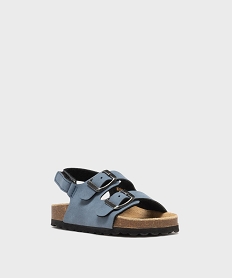 sandales a bride scratch et semelle interieure cuir anatomique garcon - 5 miles bleu standardL433001_2