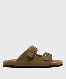 GEMO Mules ouvertes 2 brides garçon - 5 Miles beige standard