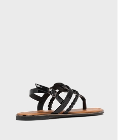 sandales metallisees a entredoigt femme - valentina baldano noir standardL440001_4