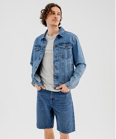 GEMO Veste en jean homme bleu standard