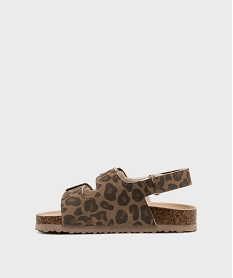 sandales 2 brides a motif leopard fille - lovely wings brunL443601_3