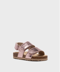 sandales a scratch en matiere metallisee fille - lovely wings rose standardL446201_2