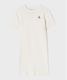 GEMO Robe pull en maille côtelée femme - LuluCastagnette x Alizée blanc standard