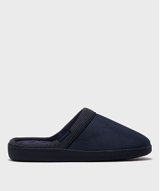 GEMO Chaussons mules à discrets motifs homme - Isotoner Bleu