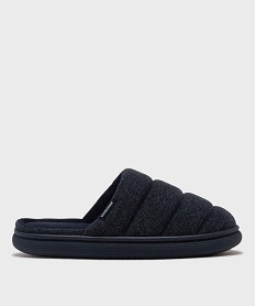 GEMO Chaussons mules en textile matelassé homme - Isotoner Bleu
