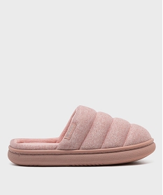 GEMO Chaussons mules scintillants sur épaisse semelle femme - Isotoner Rose