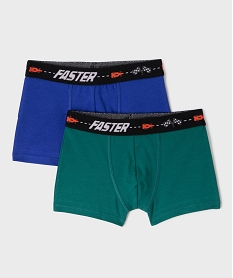 GEMO Boxer en coton stretch garçon (lot de 2) Vert