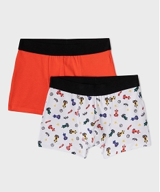 GEMO Boxer en coton stretch garçon (lot de 2) Blanc