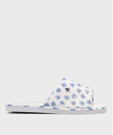 GEMO Mules ouvertes à motifs fleuris femme - LuluCastagnette Blanc