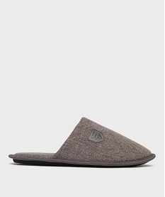 GEMO Chaussons mules en textile homme Gris