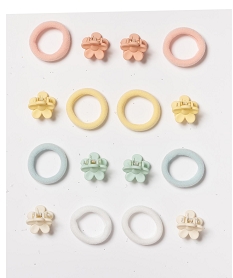 GEMO Accessoires à cheveux fille assortis (lot de 16) Jaune