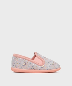 GEMO Chaussons enveloppants à motifs arc-en-ciel fille Gris