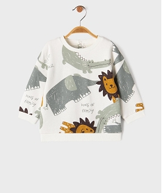 GEMO Sweat avec motifs animaux sauvages bébé garçon Beige