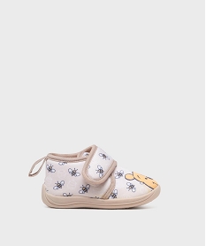 GEMO Chaussons à scratch motifs abeilles et ourson bébé - Winnie l’ourson beige standard