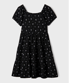 GEMO Robe imprimée avec doublure short invisible fille Noir