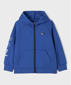 GEMO Sweat de sport zippé à capuche garçon Bleu