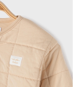 GEMO Sweat brassière en matière matelassée bébé beige standard