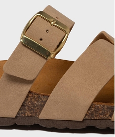 GEMO Mules semelle intérieure cuir anatomique femme beige standard