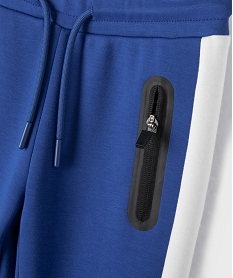 GEMO Jogging léger à poches zippées garçon Bleu