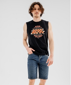 GEMO Débardeur en jersey de coton imprimé homme - ACDC noir standard