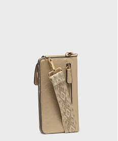 pochette telephone et portefeuille avec bandouliere femme jaune porte-monnaie et portefeuillesL498401_2