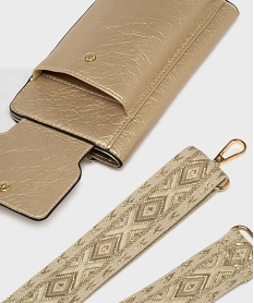 pochette telephone et portefeuille avec bandouliere femme jaune porte-monnaie et portefeuillesL498401_4