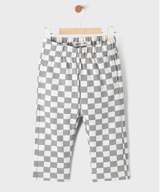 GEMO Pantalon de jogging à motif damier bébé garçon Gris