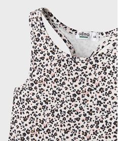 GEMO Débardeur de sport à motif fleuris fille Beige