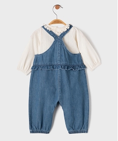 GEMO Ensemble 2 pièces salopette et body bébé fille - LuluCastagnette bleu standard