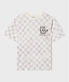 GEMO Tee-shirt manches courtes imprimé coupe oversize garçon Violet