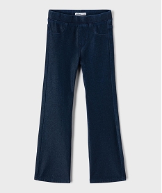GEMO Legging coupe flare aspect toile denim fille bleu standard