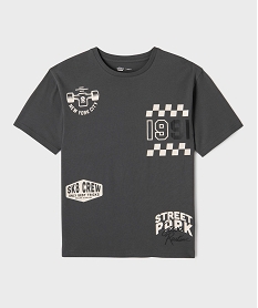 GEMO Tee-shirt manches courtes coupe oversize garçon Gris