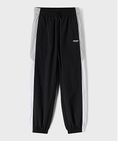 GEMO Pantalon de jogging en toile parachute garçon noir standard
