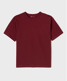 GEMO Tee-shirt manches courtes oversize en coton épais garçon Rouge