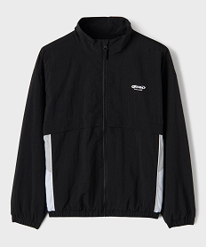 GEMO Veste de sport zippée à col montant et doublure mesh garçon noir standard