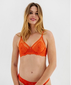 GEMO Soutien-gorge emboitant en dentelle bonnets souples rouge vif