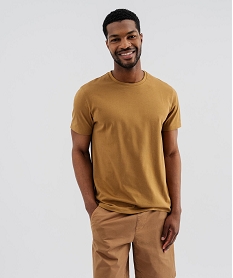 GEMO Tee-shirt manches courtes col rond en coton homme Orange