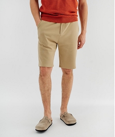 GEMO Bermuda en maille piquée coupe ample homme Beige