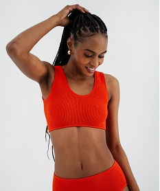 GEMO Brassière de bain extensible taille unique femme Rouge