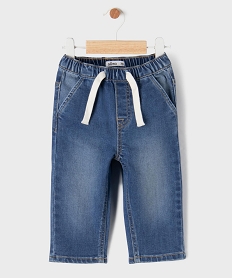 GEMO Jean en coton stretch résistant et taille élastiquée bébé garçon bleu standard