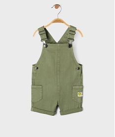 GEMO Salopette courte en coton stretch bébé garçon Vert