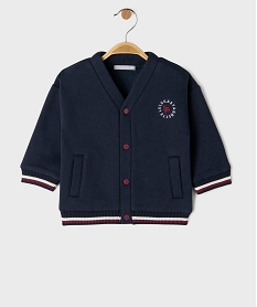 GEMO Sweat pressionné à col V bébé garçon – LuluCastagnette Bleu