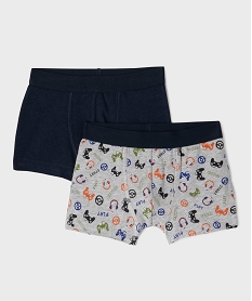 GEMO Boxer en coton stretch garçon (lot de 2) Bleu