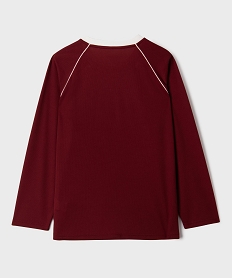 maillot de sport en mesh imprime a manches raglan fille - camps united rouge tee-shirtsL562901_3