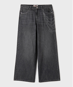 GEMO Jean super baggy en denim de coton fille - Camps United gris standard