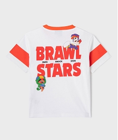 tee-shirt manches courtes en jersey de coton imprime devant et dos garcon - brawl stars blanc standard tee-shirtsL570801_3