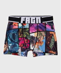 GEMO Boxer garçon à motifs urbains - Freegun Noir