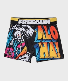 GEMO Boxer garçon à motifs - Freegun Noir
